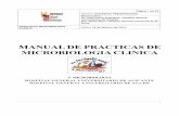 MANUAL DE PRACTICAS DE MICROBIOLOGIA CLINICA€¦ ·  · 2014-03-18Página 1 de 24 Sección : DOCENCIA PREGRADUADA Responsables : Dr. Juan Carlos Rodríguez. Hospital General Universitario