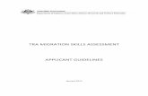 TRA Migration Skills Assessment Applicant … Migration Skills Assessment Applicant Guidelines V4.0 2 | Page Document particulars TRIM ID ED11/017630 File TRA Migration Skills Assessment