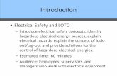 Control of Hazardous Energies - OSHA 10-Hour and … •References •Primary references include: – 29 CFR 1910 Subpart S – 29 CFR 1910.147, Lockout/Tagout – OSHA Training Institute