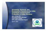 Screening, Removal, and Restoration Procedures for Libby ... · Screening, Removal, and Restoration Procedures for Libby Amphibole Contaminated Properties in Libby, Montana Mike Cirian,
