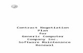 Purpose - - / Negotiations... · Web viewContract Negotiation Plan for Generic Computer Company Inc. Software Maintenance Renewal Purpose The purpose of the Contract Negotiation Plan