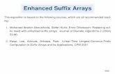 Enhanced Sufﬁx Arrays - Freie Universität · ﬁx treed with enhanced sufﬁx arrays. Journal of Discrete Algorithms 2 ... Contains the character preceding the sufﬁx stored in