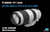 EF100-400mm f/4.5-5.6L IS II USM - B&H Photo Videostatic.bhphotovideo.com/lit_files/152744.pdf · Ultrasonic motor (USM) for fast, quiet autofocus. 6. ... ELAN II E/50/50E, REBEL