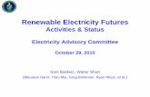 Renewable Electricity Futures - Department of ??2011-07-28Renewable Electricity Futures Activities Status Electricity Advisory Committee ... • reducing capital and operating costs