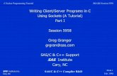 C Socket Programming Tutorial- Writing Client/Server ...ftp.sas.com/techsup/download/SASC/share5958-59/S5958v2.pdfSAS/C & C++ Compiler R&D Slide 1 C Socket Programming Tutorial SHARE