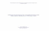 Clinical Governance for Complementary and Alternative ... · Final Report to the Department of Health and the King’s Fund October 2004 Clinical Governance for ... Evidence Synthesis