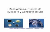 Masa atómica, Número de Avogadro y Concepto de Molraquelvillafrades.pbworks.com/f/3_Mol_MasaMolar_MasaAtomicaProm… · Micro-mundo Á Macro-mundo tomos y moléculas gramos La masa
