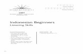 Indonesian Beginners 2007 HSC Exam Paper - Board of …€¦ · Indonesian Beginners Listening Skills ... Pulang dari latihan menari. ... giving as much relevant information as possible.