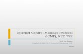 Internet Control Message Protocol (ICMP),RFC 792icourse.cuc.edu.cn/networkprogramming/lectures/Unit5_ICMP.pdf · Internet Control Message Protocol (ICMP),RFC 792 ... Because ICMP