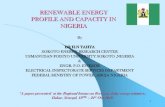 RENEWABLE ENERGY PROFILE AND CAPACITY IN … · renewable energy profile and capacity ... electrical inspectorate services department federal ministry of power, abuja nigeria ...