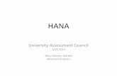 HANA - University of Kentucky - UAC... · HANA University Assessment Council 1/24/2014 Mary Kathryn Starkey Advanced Analytics