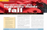 hydraulic ﬂuids fail - Home - Tribology and Lubrication ... article is based on a Webinar originally presented by STLE University. “Why Hydraulic Fluids Fail” is available at