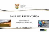 SANS 1162 PRESENTATION - Western Cape … 1162 PRESENTATION ... SANAS accreditation system will award a mark of accreditation ... • South African National Standards are also available
