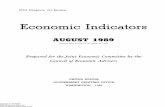 Economic Indicators: August 1989 - FRASER Congress, 1st Session Economic Indicators AUGUST 1989 (Includes data available as of August 30, 1989) Prepared for the Joint Economic Committee