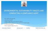 ENVIRONMENTAL SUSTAINABILITY TARGETS AND CONDUCTING …wmi.uonbi.ac.ke/sites/default/files/cavs/wmi/CUE_Presentation_28.8... · Biological Diversity and Benefit ... to answer any