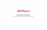 Kellogg Company 2013 Annual   Company 2013 Annual Report Fiscal Year End: December 28, 2013