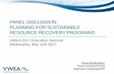 PANEL DISCUSSION: PLANNING FOR …c.ymcdn.com/.../4._2017_VWEA_EdCom_Seminar_P.pdfPANEL DISCUSSION: PLANNING FOR SUSTAINABLE RESOURCE RECOVERY PROGRAMS VWEA 2017 Education Seminar