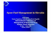 Spent Fuel Management in Slovakia - International Atomic …€¦ ·  · 2010-06-09Spent Fuel Management in Slovakia ... New requirements on spent fuel management (higher enrichment,