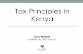 Tax Principles in Kenya - Home - ICPAK · Tax Principles in Kenya. ... Article 209 of the Constitution of Kenya 2010 outlines ... Paying employees in cash and not remitting statutory