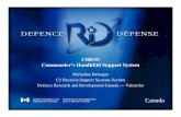 CHESS Commander’s HandhEld Support System - … Research and Development Canada Recherche et développement pour la défense Canada Canada CHESS Commander’s HandhEld Support System