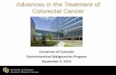 Advances in the Treatment of Colorectal Cancer · Advances in the Treatment of Colorectal Cancer ... colon cancer . ... cyclosporine A in patients with metastatic KRAS mutant colorectal