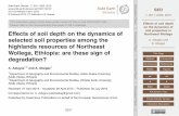 Effects of soil depth on the dynamics of soil properties ... · SED 7, 2011–2035, 2015 E ects of soil depth on the dynamics of soil properties in Northeast Wollega A. Adugna and
