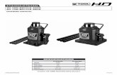 KTI63230/KTI63250 - ToolWEB · KTI63230 KTI63250 Capacity 30 Ton 50 ... ground and the jack stand columns and saddles with the load to prevent any unstable ... and pump the jack to