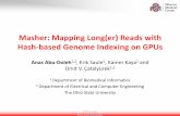 Masher: Mapping Long(er) Reads with Hash-based …esaule/public-website/slides/acmbcb13...Masher: Mapping Long(er) Reads with Hash-based Genome Indexing on GPUs Anas Abu-Doleh1,2,