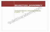 INSURANCE AWARENESS PART - II - Bank Coaching …shakthiiacademy.com/.../uploads/2016/08/Insurance-awareness-part … · INSURANCE AWARENESS PART - II. Shakthii Academy – Increasing