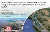 Ecosystem Restoration and the U.S. Army Corps of Engineers ...conference.ifas.ufl.edu/NCER2016/presentations/1_1100_Simmons.pdf · Corps of Engineers- What does the future hold? ...