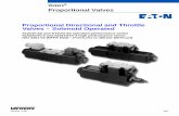Vickers Proportional Valves Proportional Directional and Throttle Valves – Solenoid ...€¦ ·  · 2017-11-14Proportional Directional and Throttle Valves – Solenoid Operated