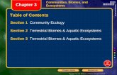Chapter 3 Ecosystems - Beavercreek High ??Section 2 Terrestrial Biomes Aquatic Ecosystems Section 3 Terrestrial Biomes ... Section 2 Terrestrial Biomes Chapter 3 Aquatic Ecosystems