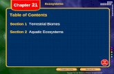 Section 1 Terrestrial Biomes - Amazon S3s3. 1 Terrestrial Biomes Section 2 Aquatic Ecosystems . ... Section 1 Terrestrial Biomes Chapter 21 ... types of terrestrial ecosystems, known