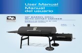 User Manual Manual del usuario - ALDI US - Homepage · User Manual Manual del usuario 30" BARREL GRILL ... • Store the grill in a dry location out of reach of children and pets