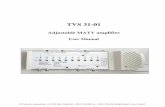 TVS 31-01 - rf-tuote.fi · TVS 31-01 Adjustable MATV amplifier User Manual . ... • The one-rotary trimmer Dämpfungsteller ... Connect mains plug to the power outlet. 4.