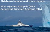 Flow Injection Analysis (FIA) Sequential Injection Analysis …€¦ ·  · 2013-11-06Flow Injection Analysis (FIA) Sequential Injection Analysis (SIA) ... [mM] • Sensitive (ppt/nM)