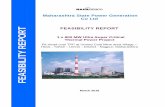 Maharashtra State Power Generation Co Ltd FEASIBILITY ... State Power Generation Co Ltd FEASIBILITY REPORT 1 x 800 MW Ultra Super Critical Thermal Power Project Pit Head coal TPP at