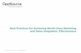 Best Practices for Achieving World Class Marketing … Practices for Achieving World Class Marketing and Sales Integration, Effectiveness . ... Google/Compete Tech B2B Customer Study,