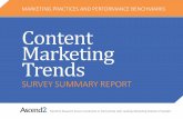 MARKETING PRACTICES AND PERFORMANCE … PRACTICES AND PERFORMANCE BENCHMARKS Content Marketing ... Content types by effectiveness 9 ... edition of the study titled Content Marketing