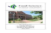 Food Science Graduate Program Student Handbook Graduate Handbook 2014... · FS 59000 Special Problems Contract ... V. M.S. & Ph.D. Mapping Guide and Rubrics ... The Food Science Graduate