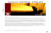 SOLO DHOL DRUM - Amazon S3 · because we're a pack of weirdos.The thili sound ranges from that of roto-toms are smaller timbales to nasty, abrasive,, ... SOLO DHOL DRUM OVERVIEW