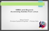 SMB3 and Beyond: Accessing Samba from Linux · SMB3 and Beyond: Accessing Samba from Linux Steve French Principal Systems Engineer – Primary Data