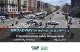 BROADWAY ST TO W 170 ST) - City of New York€¦ · • Intended to meet diverse needs of business on Broadway ... PROPOSAL W 155th St to W 168th St Existing ... Heights Smoke and