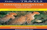 Serengeti to Zanzibar August 2-16, 2017 - Duke … to Zanzibar August 2-16, 2017 This tour is provided by Odysseys Unlimited, six-time honoree Travel & Leisure’s World’s Best Tour