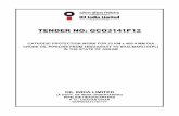 TENDER NO: GCO3141P12 - Oil Indiaoil-india.com/pdf/tenders/national/Doc_GCO3141P12.pdf · tender no: gco3141p12 cathodic protection work for 23 km x 406.4 mm dia crude oil pipeline