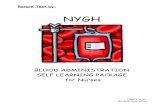 Blood admin learning package, 2012 - nygh.on.caCONTENT_Day_3\Blood Admin Learnin… · administration and documentation of blood /blood products at North York ... facilitate bedside