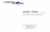 GEM2000 Manual rev1203 - Geotech Environmental UPDATE SITE DATA ... CES-LANDTEC is the premier manufacturer of products, instruments and software for landfill gas extraction