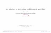 Introduction to Magnetism and Magnetic Materials - KIASconf.kias.re.kr/~brane/wc2005/lec_note/magnetism.pdf · Introduction to Magnetism and Magnetic Materials Jaejun Yu ... sensors