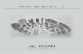 ANNUAL REPORT 2012 - 13 - MAAN Aluminium LTD 2012-13.pdfIndore BANKER(S) 1. ... measures taken by your Company are targeted to achieve a step up in its share in the ... are registered