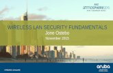 WIRELESS LAN SECURITY FUNDAMENTALS · WIRELESS LAN SECURITY FUNDAMENTALS Jone Ostebo November 2015. ... • Disadvantages: –PKI is complex. Might be easier to let Verisign/Thawte/etc.